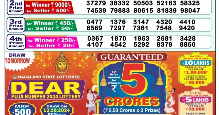 Lottery Sambad Old Result 1PM 11.10.24