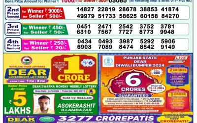 Lottery Sambad Old Result 1PM 20.10.24