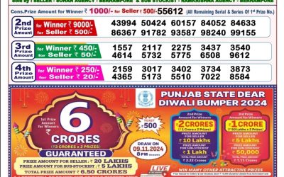 Lottery Sambad Old Result 8PM 20.10.24