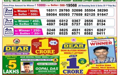 Lottery Sambad Old Result 8PM 1.11.24