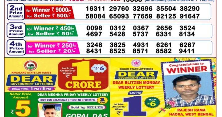 Lottery Sambad Old Result 8PM 1.11.24