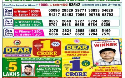 Lottery Sambad Old Result 1PM 3.11.24