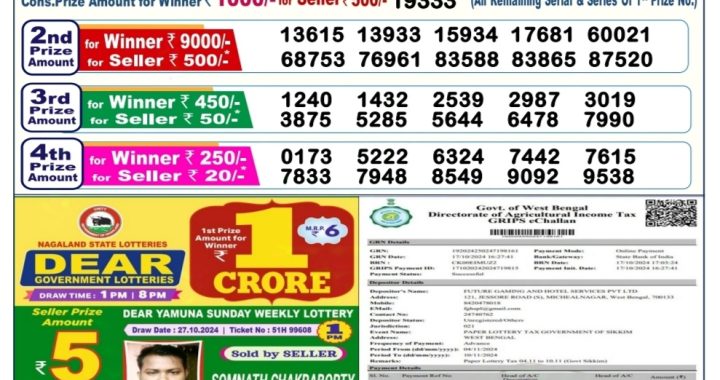 Lottery Sambad Old Result 6PM 4.11.24