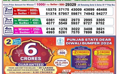 Lottery Sambad Old Result 8PM 7.11.24