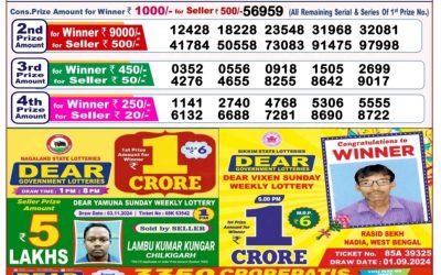 Lottery Sambad 8 PM Result Today 13.11.24