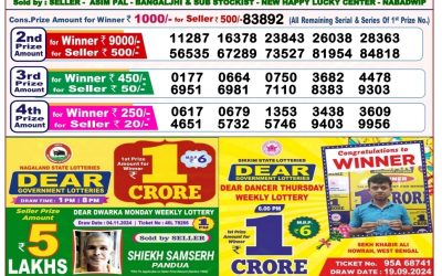 Lottery Sambad 8 PM Result Today 15.11.24